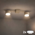 Brilagi - Corp de iluminat spot LED RGB+CCT dimabil MONO 2xGX53/14W/230V 2700-6500K Wi-Fi Tuya bej