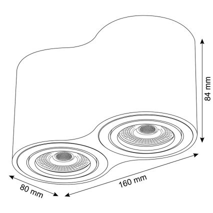 BRILAGI - Corp de iluminat tip spot MIA DOUBLE 2xGU10/30W/230V negru