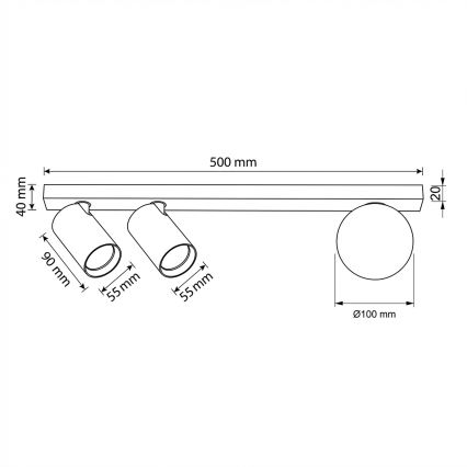 Brilagi - Corp de iluminat tip spot SELE BALL 2xGU10/30W/230V + 1xG9/10W bej