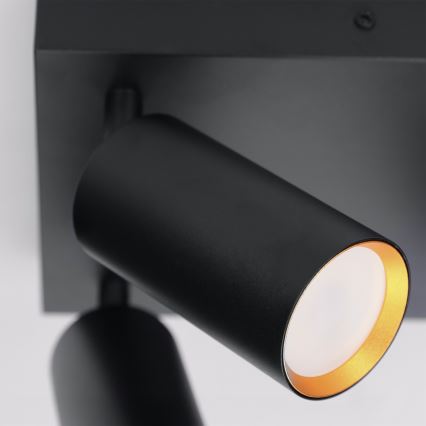 Brilagi - Corp de iluminat tip spot SELE SQUARE 4xGU10/30W/230V negru/auriu