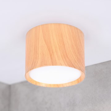 BRILAGI - Corp de iluminat tip spot SMOOTH 1xGX53/15W/230V 60x82 mm decor stejar