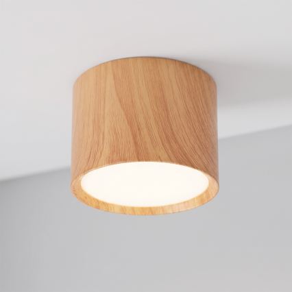 BRILAGI - Corp de iluminat tip spot SMOOTH 1xGX53/15W/230V 60x82 mm decor stejar