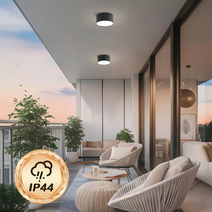 BRILAGI - Corp de tavan pentru exterior cu LED FORIS LED/14W/230V, Ø 12 cm, negru, IP44