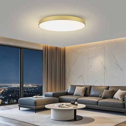 Brilagi - Plafonieră LED reglabilă POOL SMART LED/128W/230V 3000-6000K 100 cm aurie Wi-Fi Tuya + telecomandă
