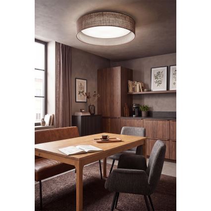 Brilagi - Plafonieră LED dimmabilă VELVET SMARTIX STARS LED/24W/230V 3000-6000K Ø 45 cm maro Wi-Fi Tuya Beacon + telecomandă