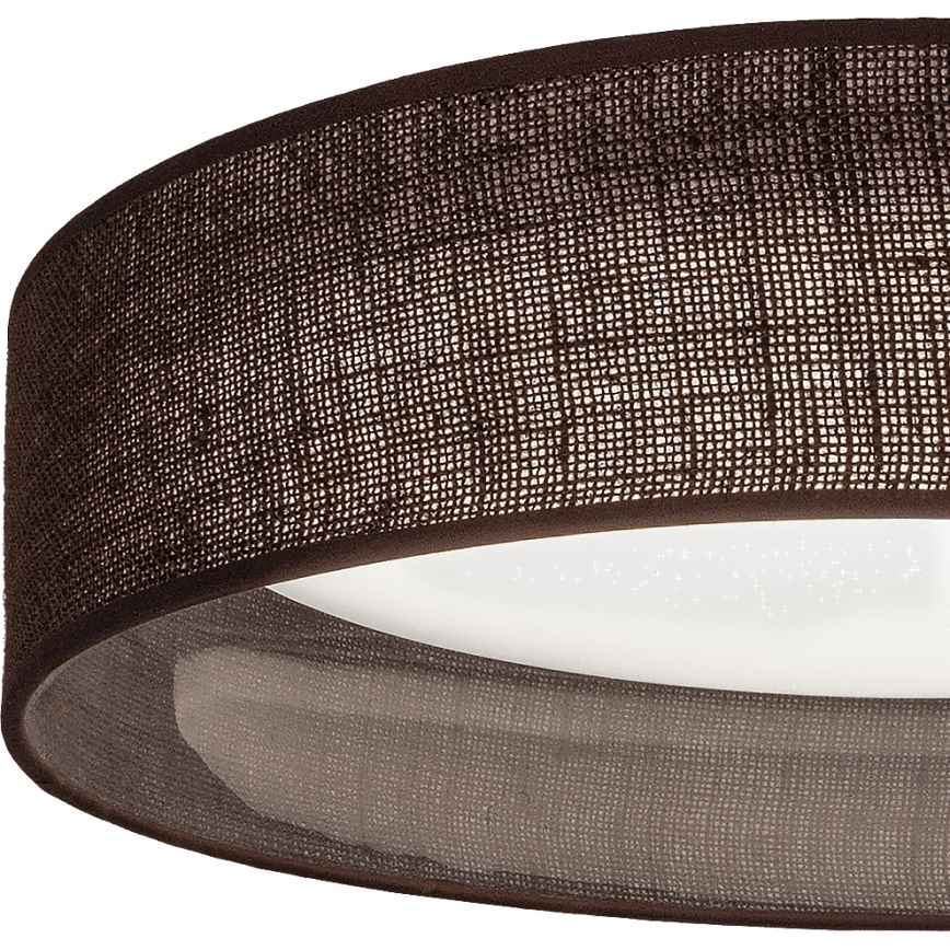 Brilagi - Plafonieră LED dimmabilă VELVET SMARTIX STARS LED/24W/230V 3000-6000K Ø 45 cm maro Wi-Fi Tuya Beacon + telecomandă