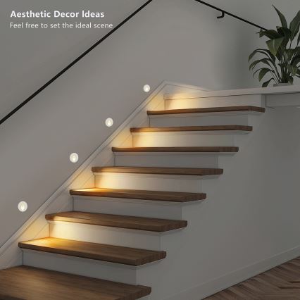 Brilagi - Corp LED încastrat pentru exterior STAIRDOT LED/2W/230V alb IP65 rotund