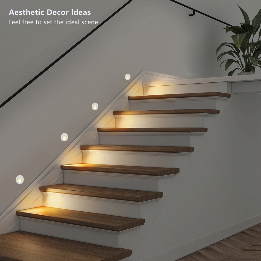 Brilagi - Corp LED încastrat pentru exterior STAIRDOT LED/2W/230V alb IP65 rotund