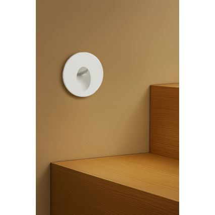 Brilagi - Corp LED încastrat pentru exterior STAIRDOT LED/2W/230V alb IP65 rotund
