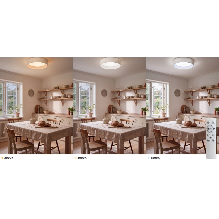 BRILAGI - Plafonieră LED reglabilă VELVET SMART VARI LED/24W/230V 3000-6500K Ø 45 cm albă + telecomandă