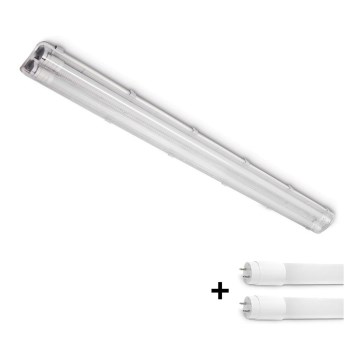 Brilagi - Corp LED tehnic etanș la praf pentru tuburi fluorescente OPTIMA T8 2xG13/18W/230V 6500K IP65 128 cm