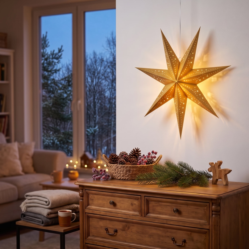 BRILAGI - decorațiune de Crăciun cu LED LED/2xAA 60 cm stea