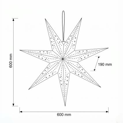 BRILAGI - decorațiune de Crăciun cu LED LED/2xAA 60 cm stea