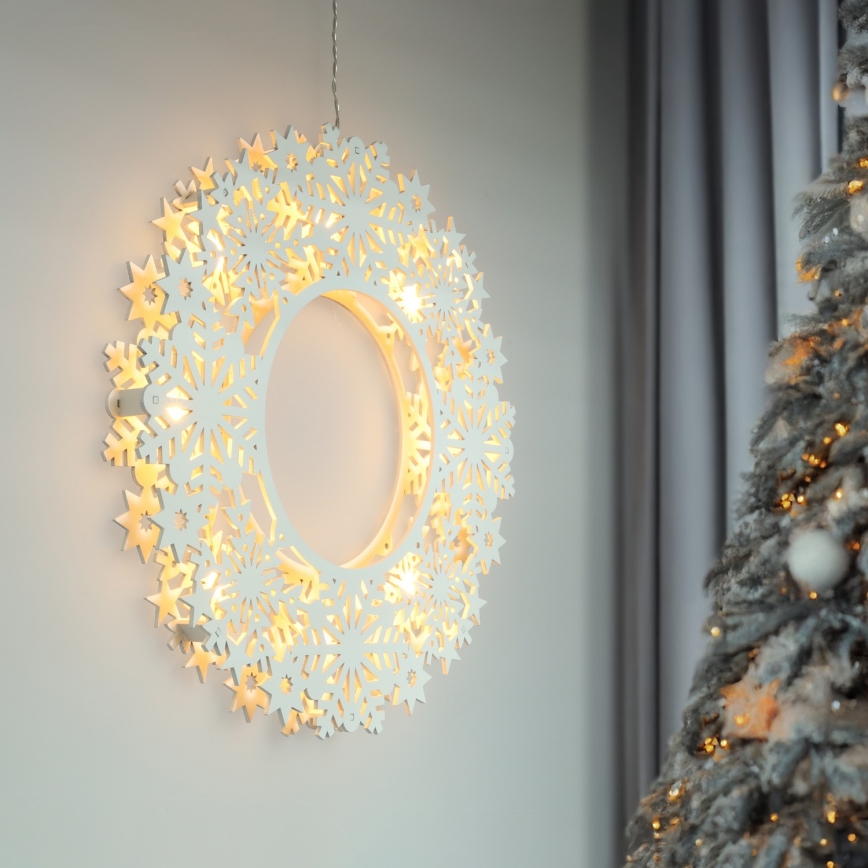Brilagi - Decorațiune de Crăciun LED/2xAA, coroană de 30 cm