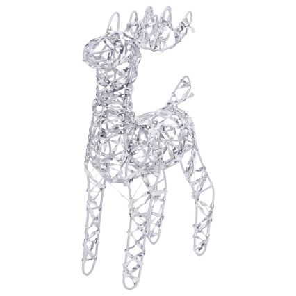 BRILAGI - decorațiune de Crăciun LED LED/3xAA 42 cm ren alb cald/argintiu