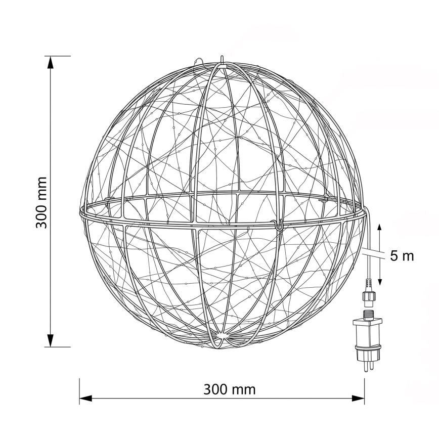 BRILAGI - Decorațiune de Crăciun LED pentru exterior LED/1,3W/230V IP44, diametru 30 cm, glob