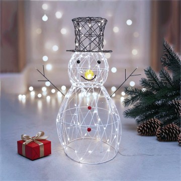BRILAGI - Decorațiune de Crăciun LED pentru exterior LED/3,6W/8 funcții 60 cm IP44 om de zăpadă alb rece