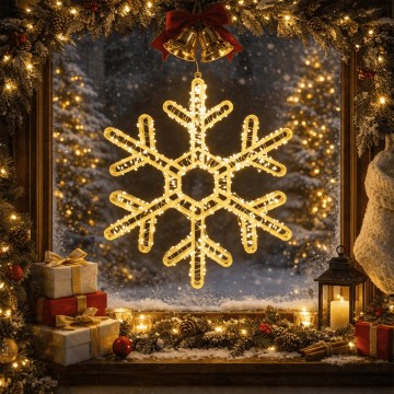 BRILAGI - Decorațiune de Crăciun LED pentru exterior LED/6W/8 funcții 43 cm IP44 fulg de zăpadă alb cald