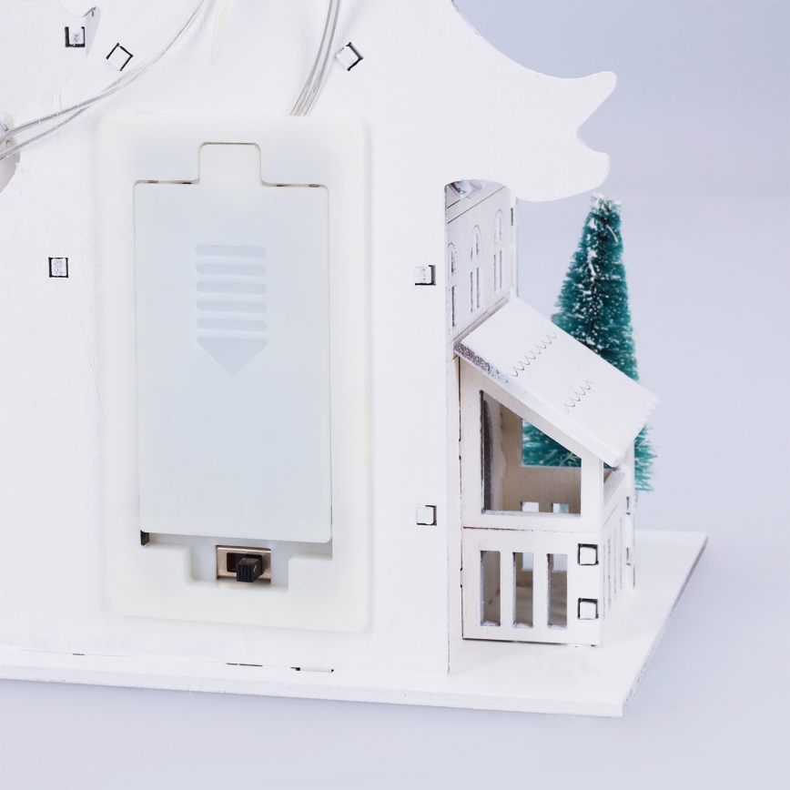 Brilagi - Decorațiune LED de Crăciun, bisericuță, LED/2xAA