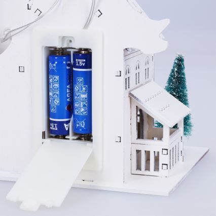 Brilagi - Decorațiune LED de Crăciun, bisericuță, LED/2xAA