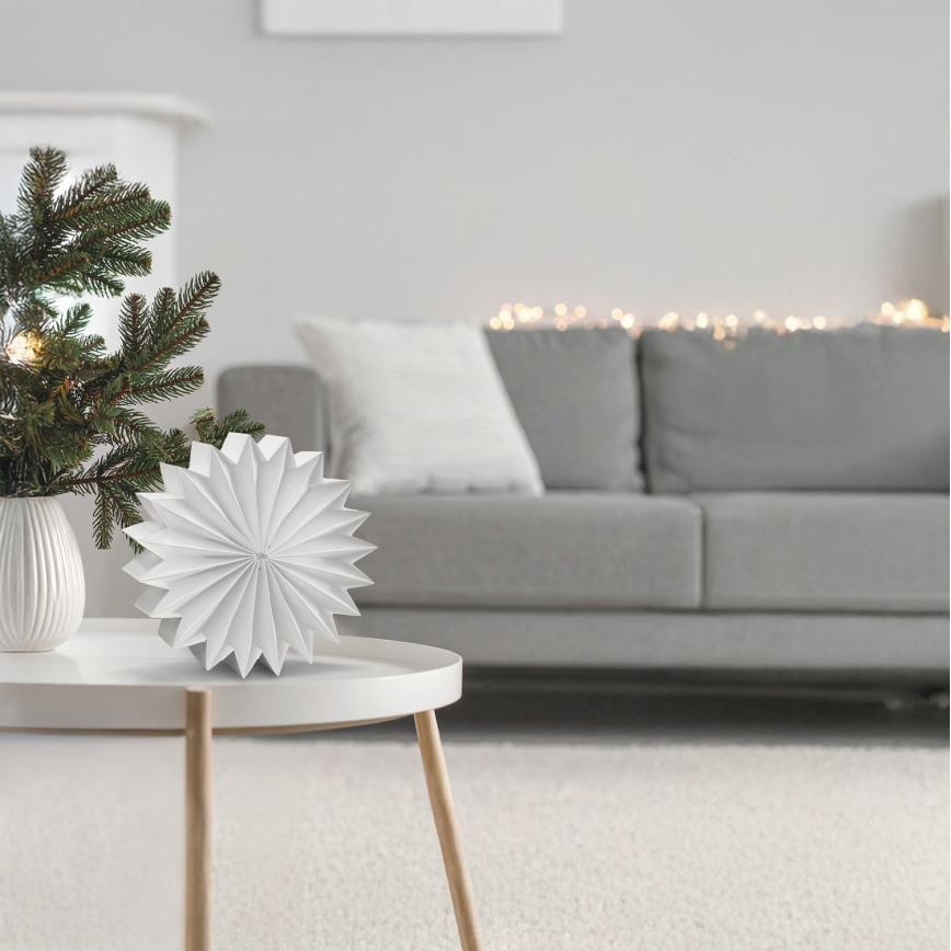 Brilagi - Decorațiune LED de Crăciun, fulg de zăpadă, 30 cm, 2xAA