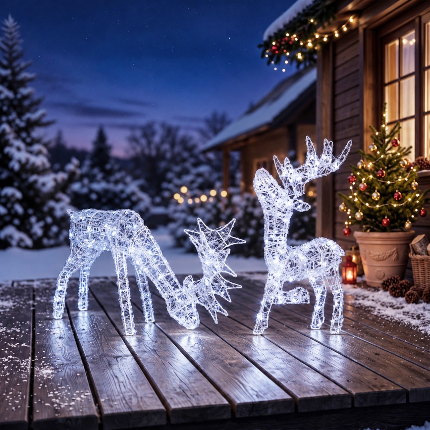 BRILAGI - Decorațiune LED de Crăciun pentru exterior, 1,5 W, 230 V, IP44, 73 x 47 cm, ren
