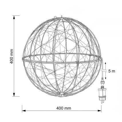BRILAGI - Decorațiune LED de Crăciun pentru exterior LED/1,3W/230V IP44 Ø 40 cm glob
