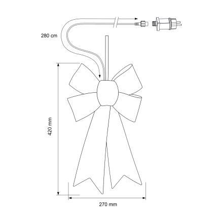 BRILAGI - Decorațiune LED de Crăciun pentru exterior LED/3,3W/230V IP44 fundă argintie