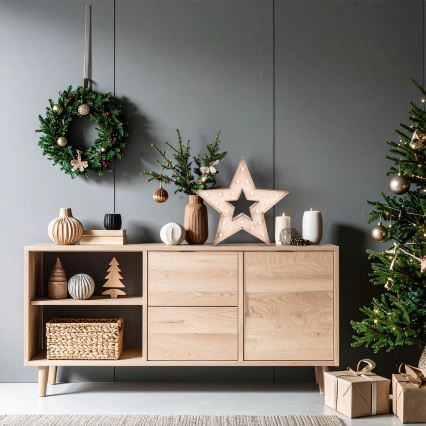 Brilagi - Decorațiune LED de Crăciun, stea, 38 x 40 cm, alimentare 2x AA