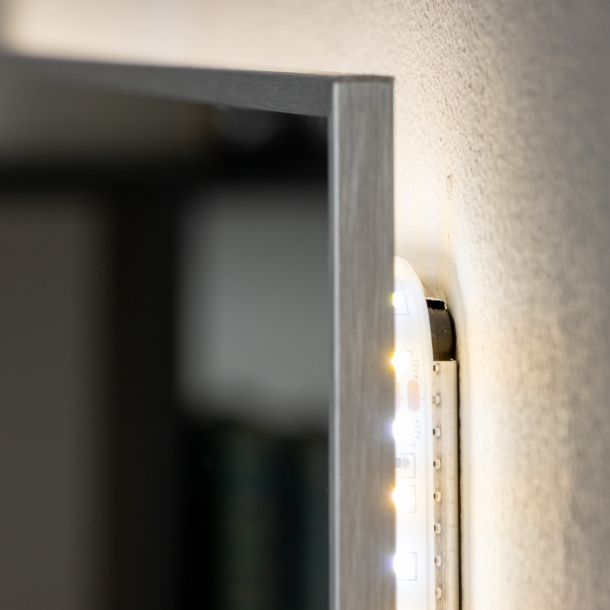 Brilagi - Oglindă de baie LED DESIO LED/24W/230V 60x60 cm argintie IP44 CRI 90 reglabilă + CCT