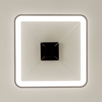 Brilagi - Lustră LED dimabilă suspendată pe cablu FALCON SLIM LED/50W/230V 3000-6500K 50x50 cm neagră + telecomandă