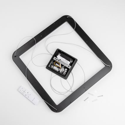 Brilagi - Lustră LED dimabilă suspendată pe cablu FALCON SLIM LED/50W/230V 3000-6500K 50x50 cm neagră + telecomandă