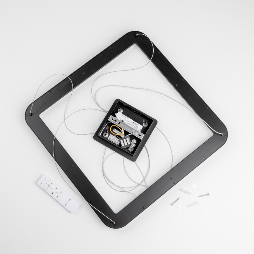 Brilagi - Lustră LED dimabilă suspendată pe cablu FALCON SLIM LED/50W/230V 3000-6500K 50x50 cm neagră + telecomandă