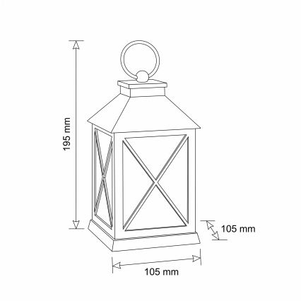 BRILAGI - Felinar decorativ de Crăciun LED/2xAA alb