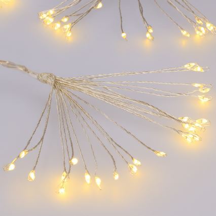 BRILAGI - Ghirlandă de Crăciun LED pentru exterior, 150 LED, 5 m, IP44, alb cald, efect foc de artificii