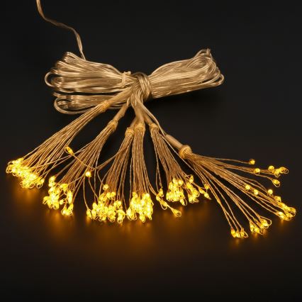 BRILAGI - Ghirlandă de Crăciun LED pentru exterior, 150 LED, 5 m, IP44, alb cald, efect foc de artificii