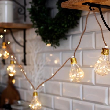 BRILAGI - Ghirlandă decorativă cu LED 10xLED/3xAA 1,8m alb cald