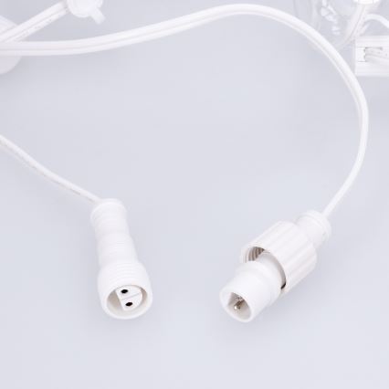 Brilagi - Ghirlandă LED decorativă pentru exterior GIRLANDA 10xE12/0,6W/230V 8m alb IP44 alb cald