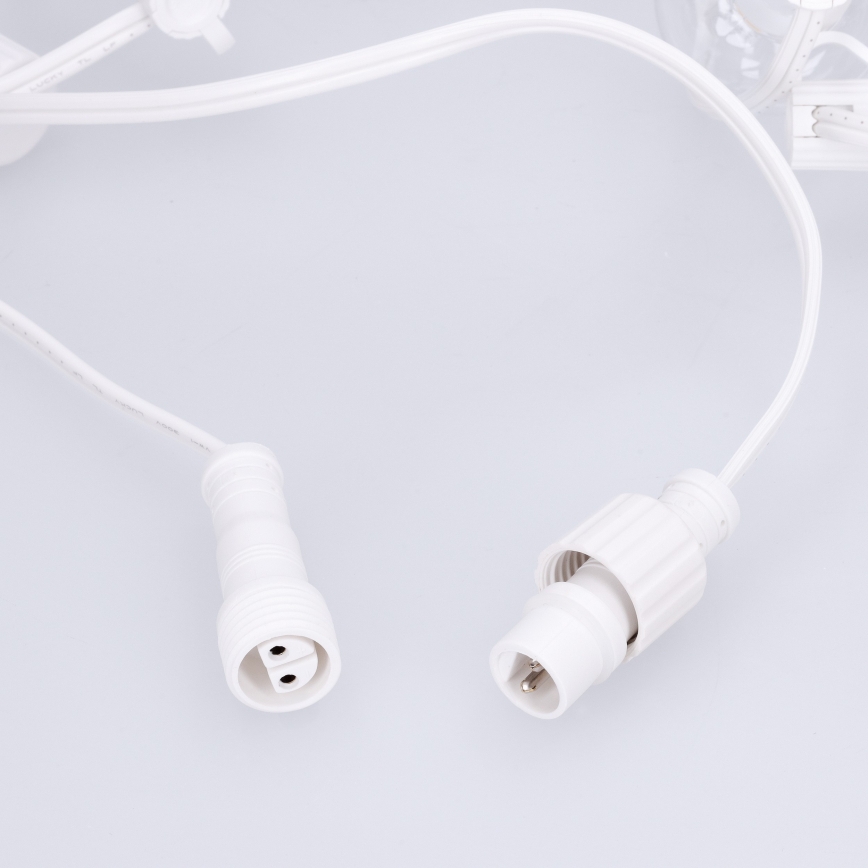 Brilagi - Ghirlandă LED decorativă pentru exterior GIRLANDA 10xE12/0,6W/230V 8m alb IP44 alb cald