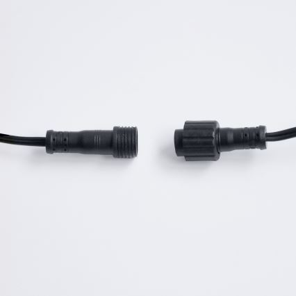 Brilagi - Ghirlandă LED decorativă de exterior GIRLANDA 10xE12/0,6W/230V 8m neagră IP44 alb cald