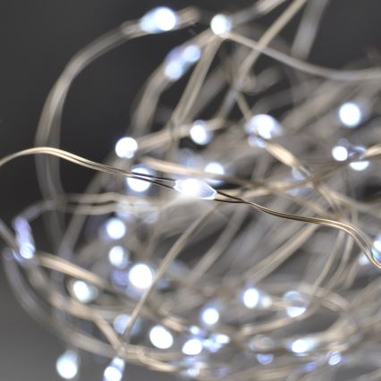 Brilagi - Ghirlandă LED 100xLED/3xAA 10m alb rece