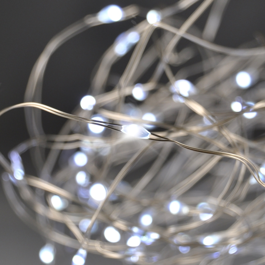 Brilagi - Ghirlandă LED 100xLED/3xAA 10m alb rece