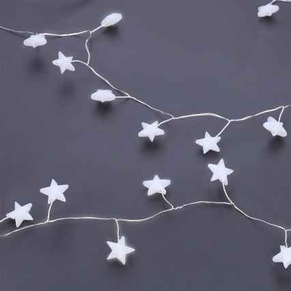Brilagi - Ghirlandă LED 40xLED/3xAA 1,8m, alb cald, cu stele
