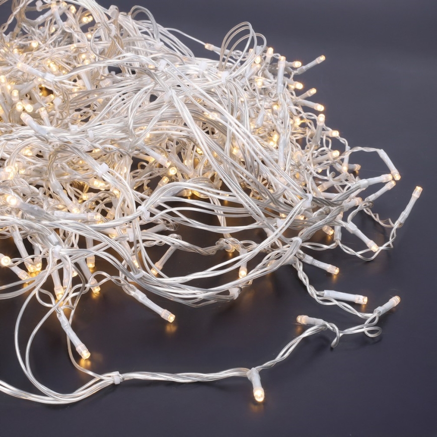 Brilagi - Ghirlandă luminoasă LED de exterior pentru Crăciun, 360 LED, 8 funcții, 14 m, IP44, alb cald, model țurțuri