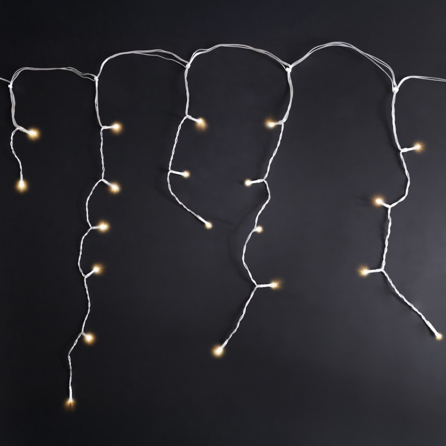 Brilagi - LED ghirlandă de Crăciun pentru exterior 200xLED/8 funcții 13m IP44 alb cald țurțuri