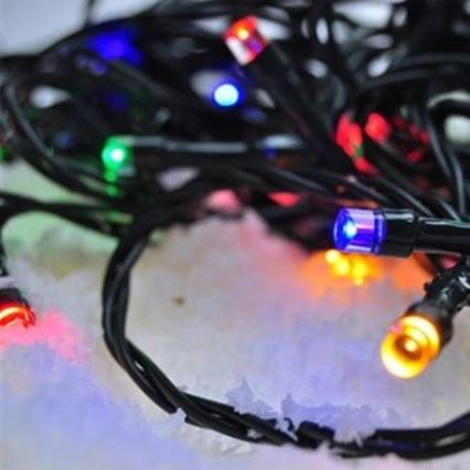 Brilagi - Ghirlandă LED de exterior, 100 LED, 8 moduri, 13 m, IP44, multicoloră