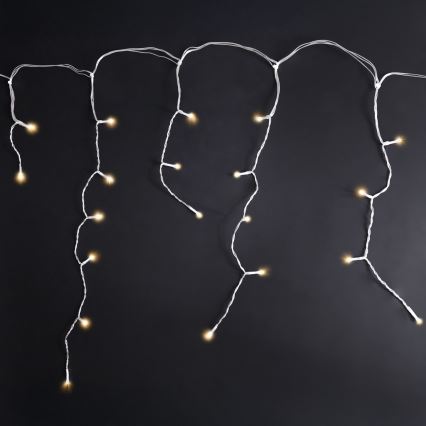 Brilagi - Ghirlandă LED pentru exterior, 200 LED, 8 funcții, 13 m, IP44, alb cald, țurțuri