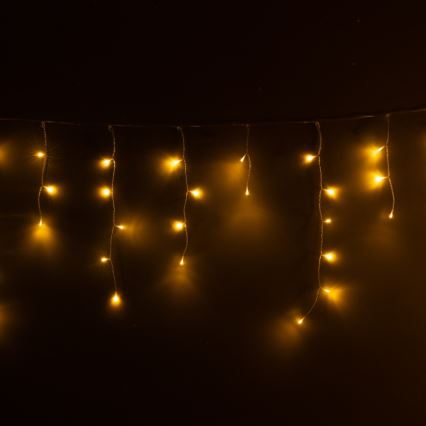 Brilagi - Ghirlandă LED pentru exterior, 200 LED, 8 funcții, 13 m, IP44, alb cald, țurțuri