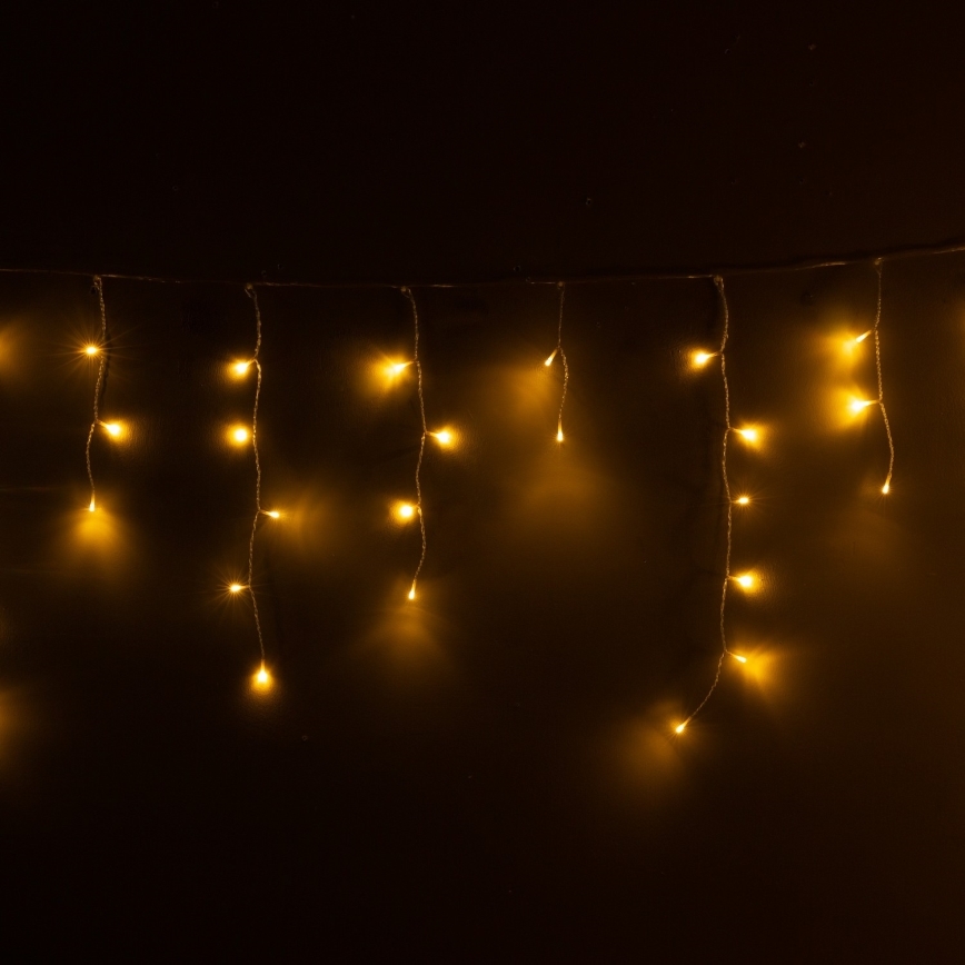 Brilagi - Ghirlandă LED pentru exterior, 200 LED, 8 funcții, 13 m, IP44, alb cald, țurțuri