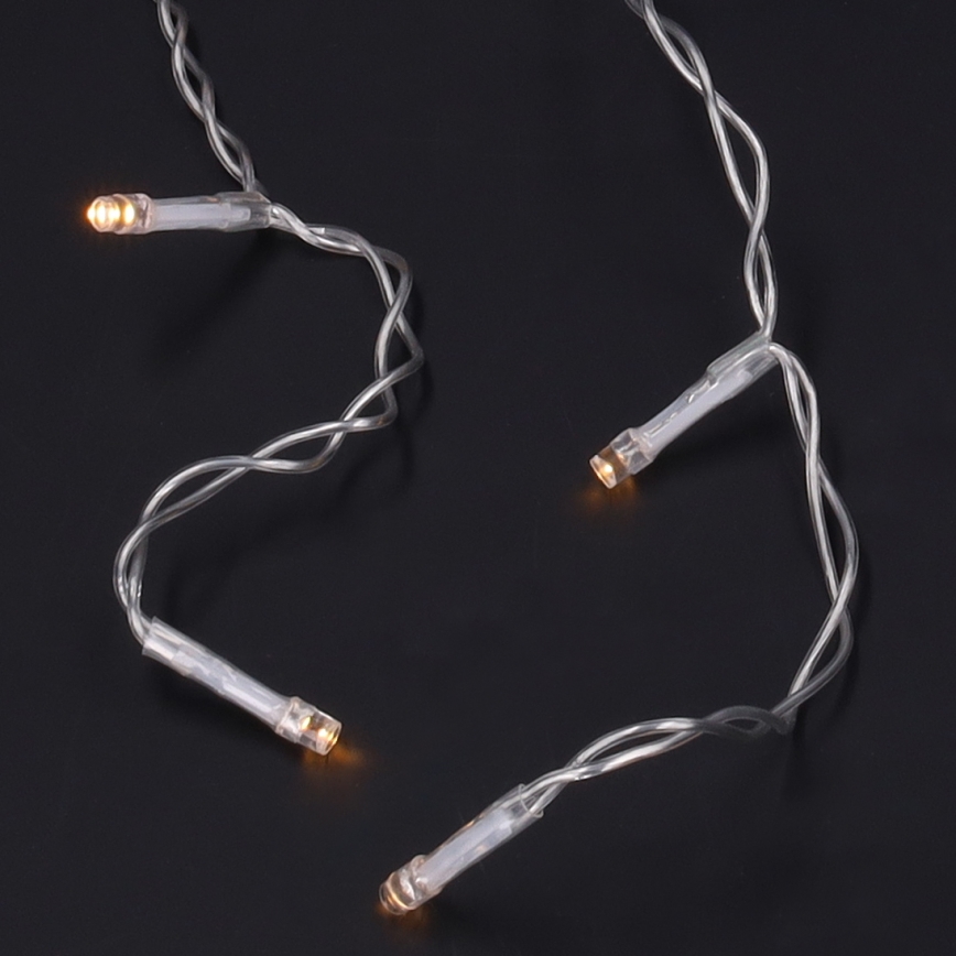 Brilagi - Ghirlandă LED pentru exterior, 200 LED, 8 funcții, 13 m, IP44, alb cald, țurțuri